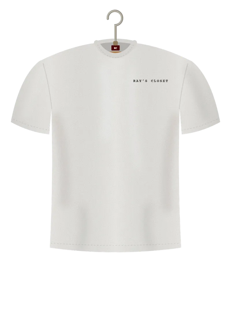 Find a Song That Will, off-white t-shirt on a hanger, front view