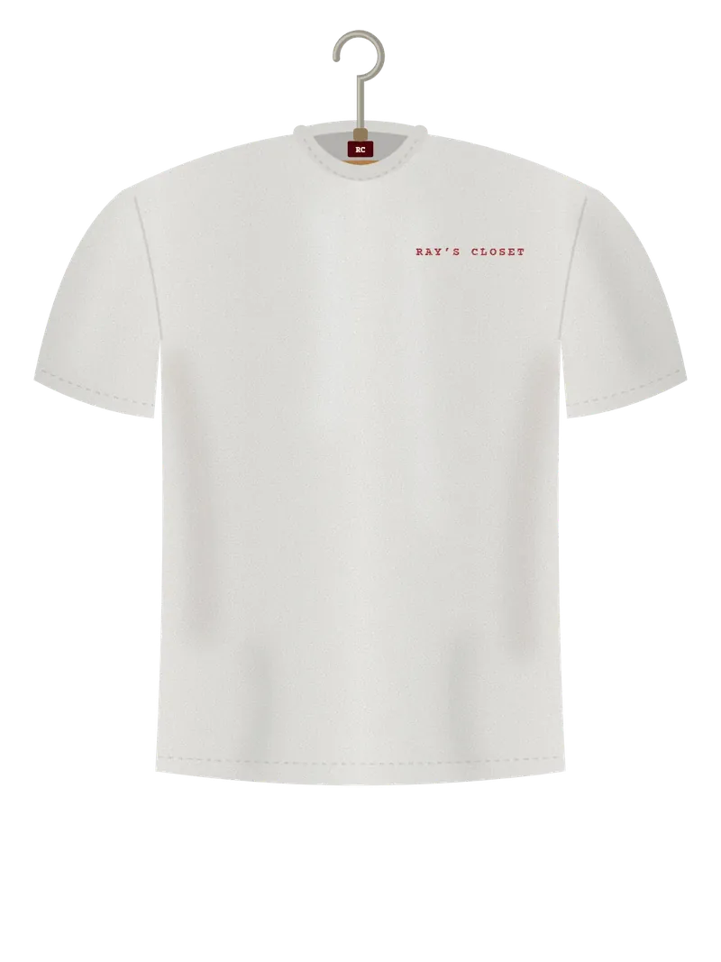 If You Need a Problem, I'm Here, off-white t-shirt on a hanger, front view